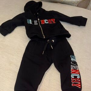Givenchy Kids Black Jogger Set with Multicolor Logo